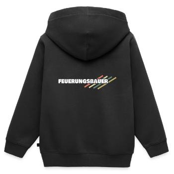 Furnace builders as a workplace - Kids Premium Organic Zip-up Hoodie - black - Back - AI Model Kid Male (0cm)