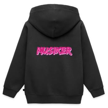 Musiker als Job - Kinder Premium Organic Zip Hoodie - Schwarz - Hinten - AI Model Kid Male (0cm)