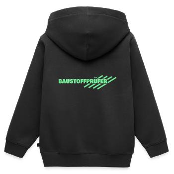 Gift for building materials tester - Kids Premium Organic Zip-up Hoodie - black - Back - AI Model Kid Male (0cm)