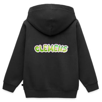 Job Clemens - Sweat Premium à capuche zippé enfant bio - noir - Dos - AI Model Kid Male (0cm)
