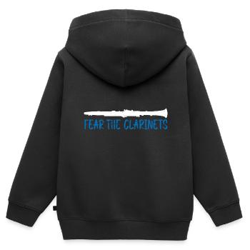 Fear The Clarinets 8 - Kinder Premium Organic Zip Hoodie - Schwarz - Hinten - AI Model Kid Male (0cm)