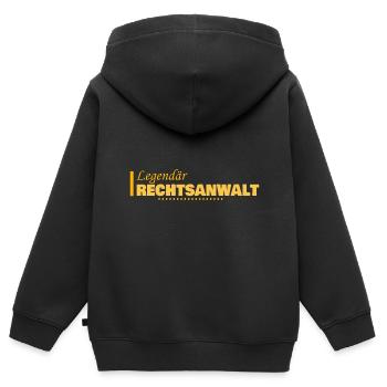 Rechtsanwalt als Beruf - Kinder Premium Organic Zip Hoodie - Schwarz - Hinten - AI Model Kid Male (0cm)