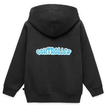 Geschenk für Controller - Kinder Premium Organic Zip Hoodie - Schwarz - Hinten - AI Model Kid Male (0cm)