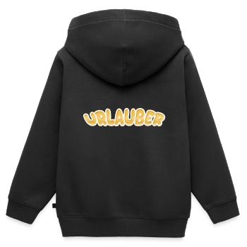 Urlauber - Kinder Premium Organic Zip Hoodie - Schwarz - Hinten - AI Model Kid Male (0cm)
