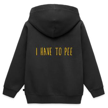 I Have To Pee 5 - Kinder Premium Organic Zip Hoodie - Schwarz - Hinten - AI Model Kid Male (0cm)