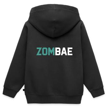 Halloween Zombie Untoter Leiche Kreatur Tot Kostüm - Kinder Premium Organic Zip Hoodie - Schwarz - Hinten - AI Model Kid Male (0cm)