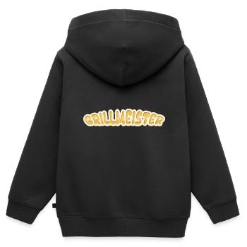 Grillmeister als Job - Kinder Premium Organic Zip Hoodie - Schwarz - Hinten - AI Model Kid Male (0cm)
