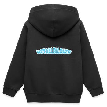 Cadeau pour les sculpteurs sur métal - Sweat Premium à capuche zippé enfant bio - noir - Dos - AI Model Kid Male (0cm)