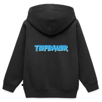 Tiefbauer als Job - Kinder Premium Organic Zip Hoodie - Schwarz - Hinten - AI Model Kid Male (0cm)