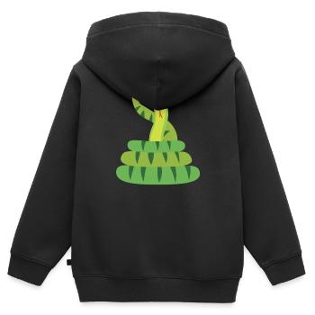 Kids Funny Boa Python Reptile Snake Boys Girls - Kids Premium Organic Zip-up Hoodie - black - Back - AI Model Kid Male (0cm)