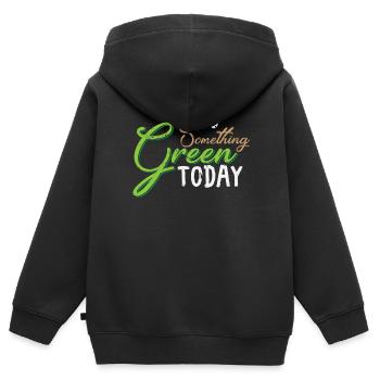 Klima und Umwelt - Kinder Premium Organic Zip Hoodie - Schwarz - Hinten - AI Model Kid Male (0cm)