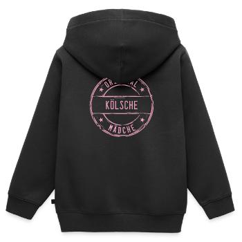 Köln Kölner Mädchen Mädel Frau Karneval Colonia - Kinder Premium Organic Zip Hoodie - Schwarz - Hinten - AI Model Kid Male (0cm)