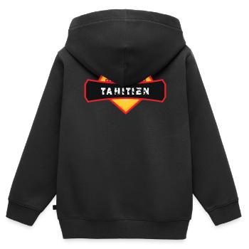 Tahitian Inside - Kinder Premium Organic Zip Hoodie - Schwarz - Hinten - AI Model Kid Male (0cm)