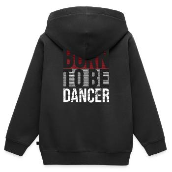 Né Pour Etre Danseur. Cadeaux Danseur Danse - Sweat Premium à capuche zippé enfant bio - noir - Dos - AI Model Kid Male (0cm)