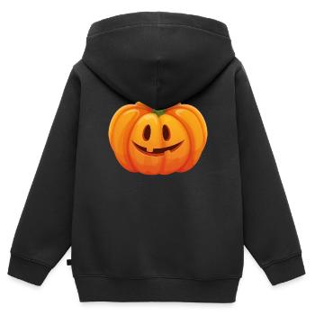Kürbis Halloweenkostüm - Ich bin ein Kürbis - Kinder Premium Organic Zip Hoodie - Schwarz - Hinten - AI Model Kid Male (0cm)