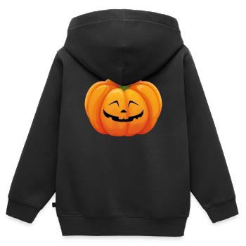 Kürbis Halloweenkostüm - Ich bin ein Kürbis - Kinder Premium Organic Zip Hoodie - Schwarz - Hinten - AI Model Kid Male (0cm)