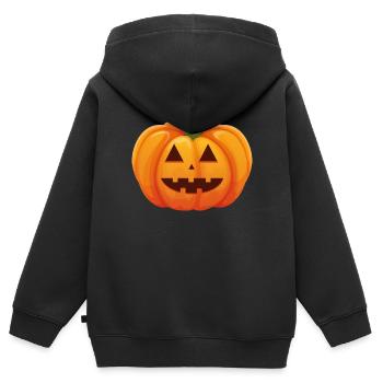 Kürbis Halloweenkostüm - Ich bin ein Kürbis - Kinder Premium Organic Zip Hoodie - Schwarz - Hinten - AI Model Kid Male (0cm)