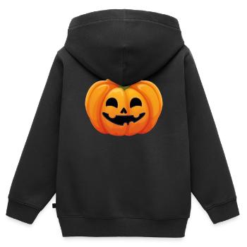 Kürbis Halloweenkostüm - Ich bin ein Kürbis - Kinder Premium Organic Zip Hoodie - Schwarz - Hinten - AI Model Kid Male (0cm)