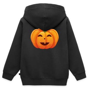 Kürbis Halloweenkostüm - Ich bin ein Kürbis - Kinder Premium Organic Zip Hoodie - Schwarz - Hinten - AI Model Kid Male (0cm)