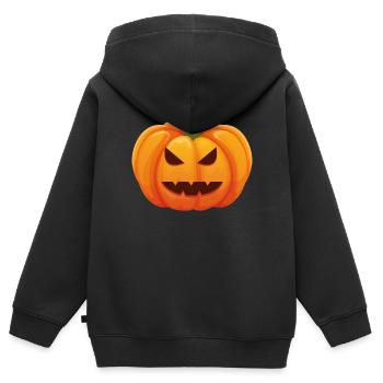 Kürbis Halloweenkostüm - Ich bin ein Kürbis - Kinder Premium Organic Zip Hoodie - Schwarz - Hinten - AI Model Kid Male (0cm)