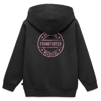 Frankfurt Frankfurter Mädchen Mädel Meedsche - Kinder Premium Organic Zip Hoodie - Schwarz - Hinten - AI Model Kid Male (0cm)