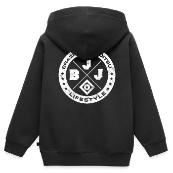 Brazilian Jiu-Jitsu - Kinder Premium Organic Zip Hoodie - Schwarz - Hinten - AI Model Kid Male (0cm)