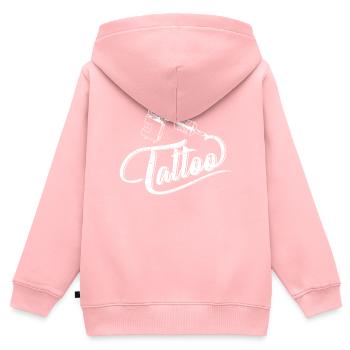 Machine à tatouer - Sweat Premium à capuche zippé enfant bio - rose - Dos - AI Model Kid Female (0cm)