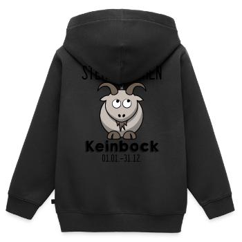 Sternzeichen - Kinder Premium Organic Zip Hoodie - Schwarz - Hinten - AI Model Kid Male (0cm)