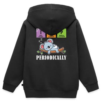 Chemie - Kinder Premium Organic Zip Hoodie - Schwarz - Hinten - AI Model Kid Male (0cm)