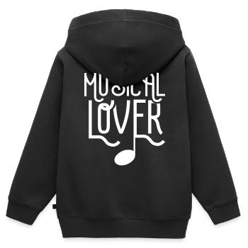 Musical Liebhaber Fest Musicals Festival Musik - Kinder Premium Organic Zip Hoodie - Schwarz - Hinten - AI Model Kid Male (0cm)