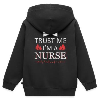 Krankenpfleger Krankenschwester Krankenpflegerin - Kinder Premium Organic Zip Hoodie - Schwarz - Hinten - AI Model Kid Male (0cm)