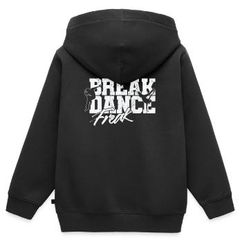 Breakdance Freak - Sweat Premium à capuche zippé enfant bio - noir - Dos - AI Model Kid Male (0cm)