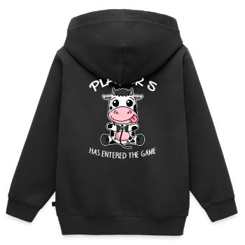 Bébé bébé - Bébé Party Cadeau - Sweat Premium à capuche zippé enfant bio - noir - Dos - AI Model Kid Male (0cm)