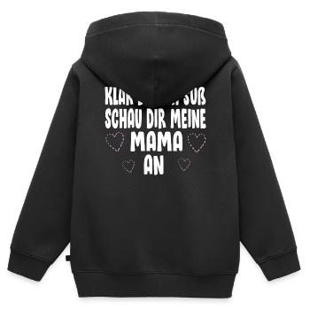 Baby Spruch Geschenkidee - Kinder Premium Organic Zip Hoodie - Schwarz - Hinten - AI Model Kid Male (0cm)