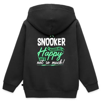 Snooker Billard - Kinder Premium Organic Zip Hoodie - Schwarz - Hinten - AI Model Kid Male (0cm)