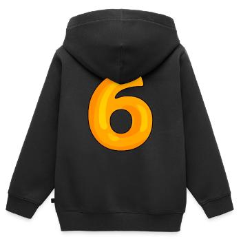 6 - Kids Premium Organic Zip-up Hoodie - black - Back - AI Model Kid Male (0cm)