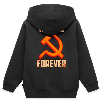 Best Kamaraden forever - Hammer and Sickle - Kids Premium Organic Zip-up Hoodie - black - Back - AI Model Kid Male (0cm)