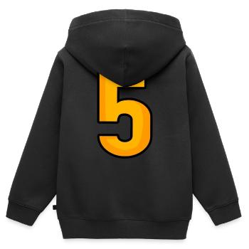 Point 5 - Sweat Premium à capuche zippé enfant bio - noir - Dos - AI Model Kid Male (0cm)