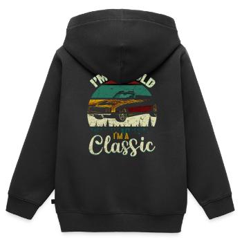 Classic cars - Kids Premium Organic Zip-up Hoodie - black - Back - AI Model Kid Male (0cm)
