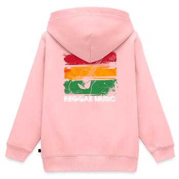 Reggae Musik - Kinder Premium Organic Zip Hoodie - Rosa - Hinten - AI Model Kid Female (0cm)