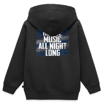 House Musik - Kinder Premium Organic Zip Hoodie - Schwarz - Hinten - AI Model Kid Male (0cm)
