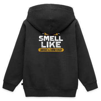 Landwirt - Kinder Premium Organic Zip Hoodie - Schwarz - Hinten - AI Model Kid Male (0cm)