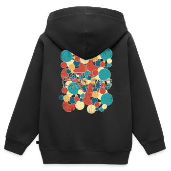 Train train train conducteurs de train - Sweat Premium à capuche zippé enfant bio - noir - Dos - AI Model Kid Male (0cm)