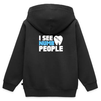 Dentist Dentist Dentist Teeth Gift - Kids Premium Organic Zip-up Hoodie - black - Back - AI Model Kid Male (0cm)