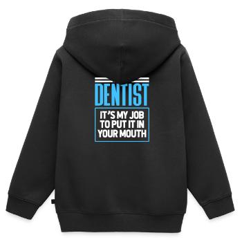 Dentist Dentist Dentist Teeth Gift - Kids Premium Organic Zip-up Hoodie - black - Back - AI Model Kid Male (0cm)