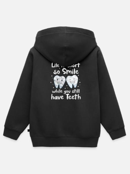 Zahnarzt - Kinder Premium Organic Zip Hoodie - Schwarz