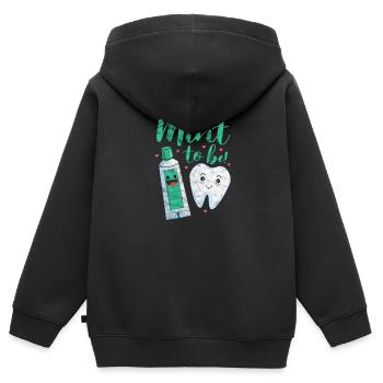 Zahnarzt - Kinder Premium Organic Zip Hoodie - Schwarz - Hinten - AI Model Kid Male (0cm)