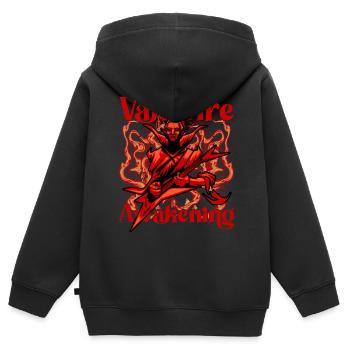 Vampire Awakening - Kinder Premium Organic Zip Hoodie - Schwarz - Hinten - AI Model Kid Male (0cm)