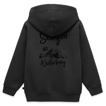 Winterberg Skiing Snowboard dans le Sauerland - Sweat Premium à capuche zippé enfant bio - noir - Dos - AI Model Kid Male (0cm)