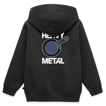 Cuisine cuisine cuisine cuisine restaurant chef cadeau - Sweat Premium à capuche zippé enfant bio - noir - Dos - AI Model Kid Male (0cm)